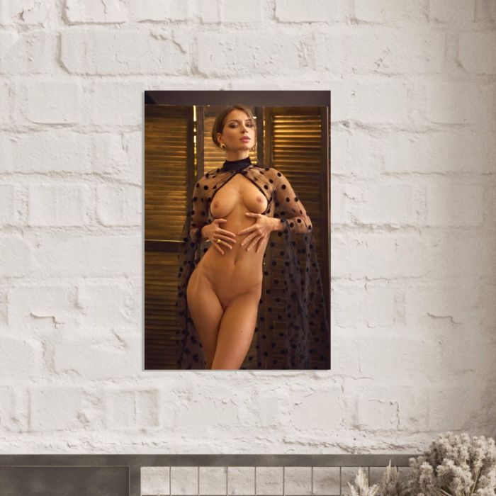 Nackte Frau in transparentem Kleid, PlumaArt - Premium Kunst Fotos und Bilder