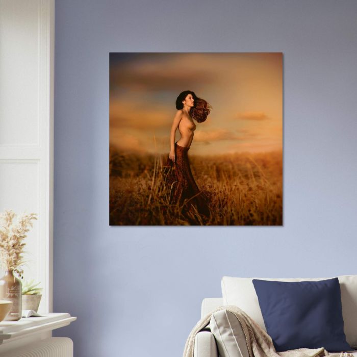 Frau im Sonnenuntergang, PlumaArt - Premium Kunst Fotos und Bilder