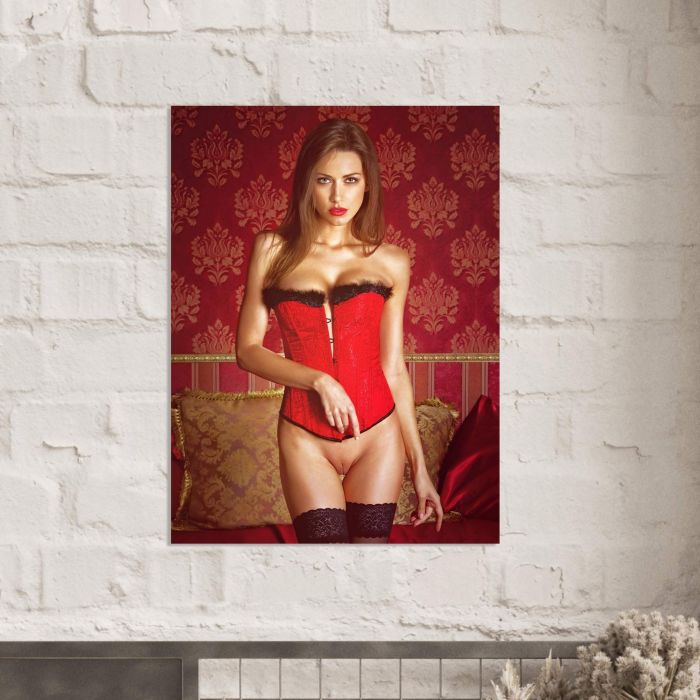 Rotes Korsett, PlumaArt - Hochwertige erotische Kunst und Fotografie